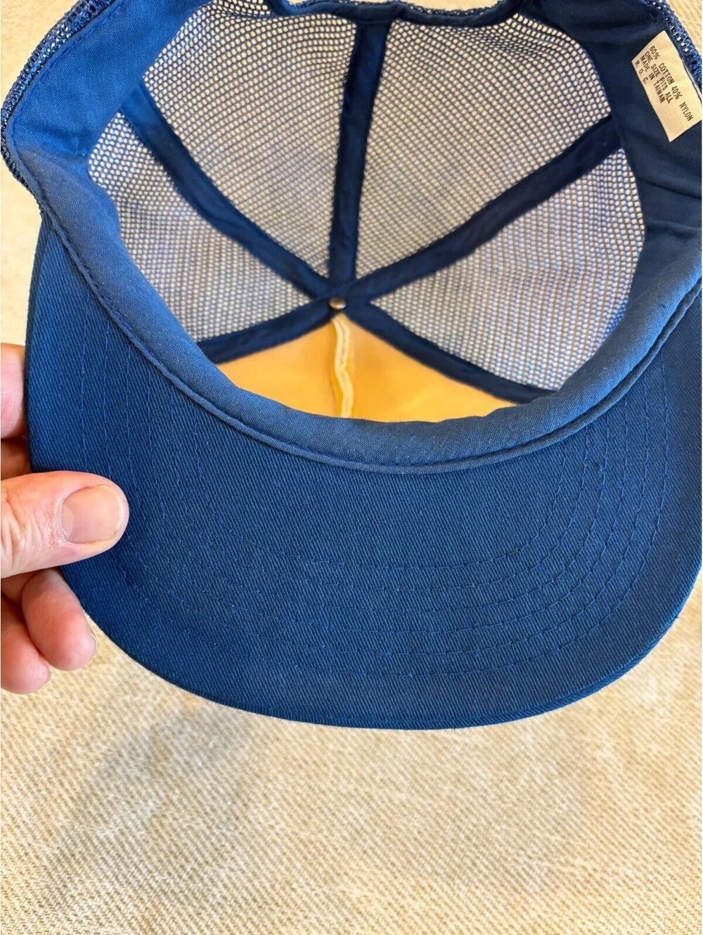 Vintage 1985 Washington DC Capitol Building Trucker Hat Snapback Blue Foam VTG